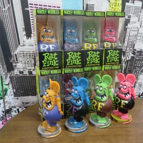 ラットフィンク　ボビングヘッド4体　フィギュア3体　セット　　アメリカン雑貨 RAT FINK ファンコ ラットフィンク ボビングヘッド （メタリック