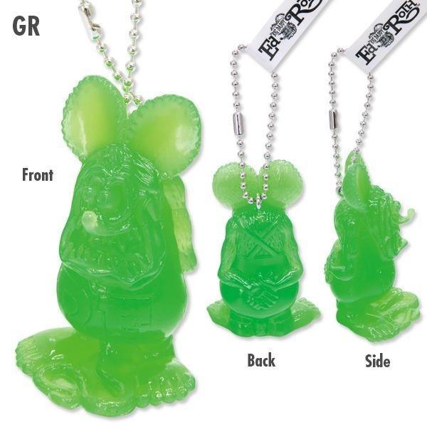 RAT FINK（ラットフィンク） キーホルダー 3色 クリア 3D キーリング