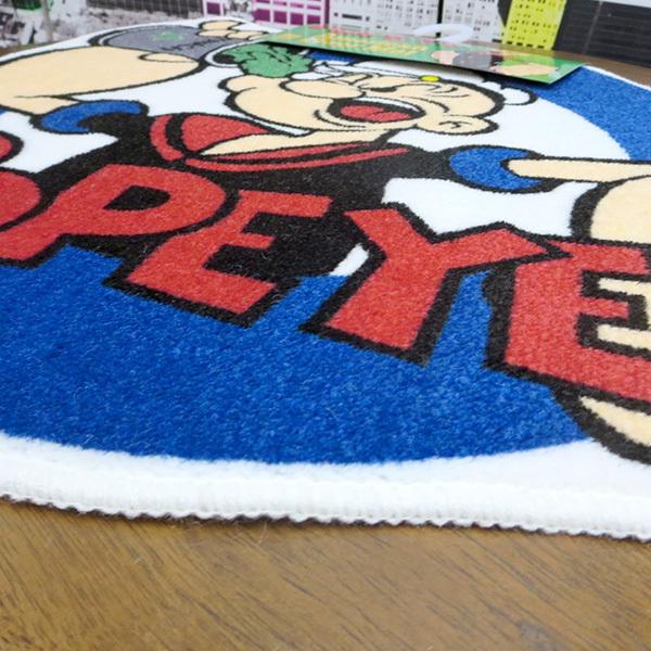 ポパイ アメリカン フロアーマット 滑り止め加工 φ580mm グッズ 玄関