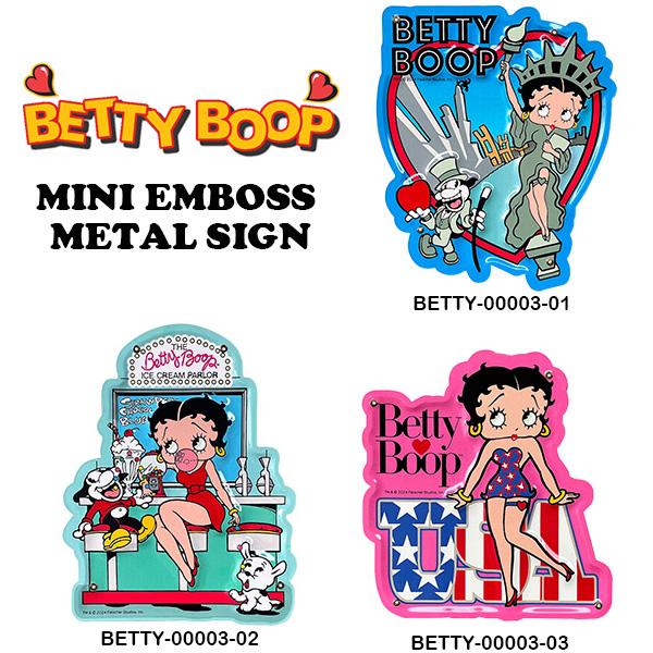 BETTY BOOP（ベティ ブープ） ブリキ看板 小 ベティちゃん グッズ ミニ