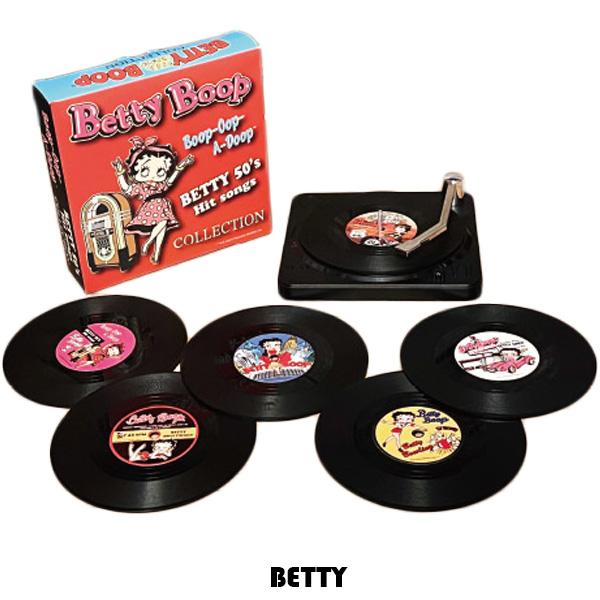 BETTY BOOP（ベティ ブープ） レコード コースター セット 6枚 入り