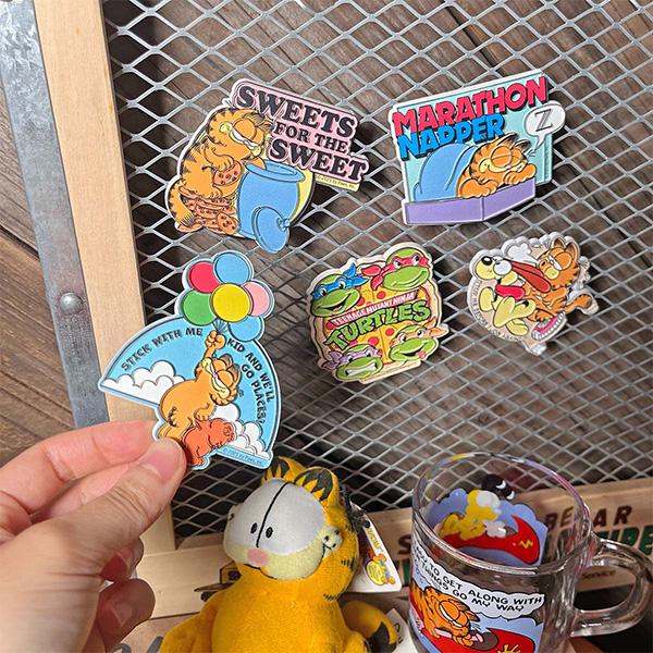 ガーフィールド タートルズ 冷蔵庫マグネット ヴィンテージ ラバー