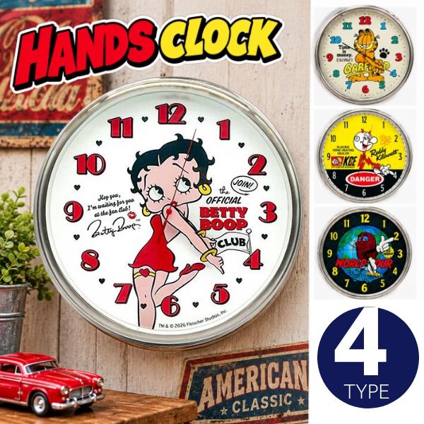 【USA製】Betty Boop ベティブープ　 ウォールクロック　壁掛け時計 BETTY BOOP（ベティ ブープ） 壁掛け時計 アメリカン キャラクター