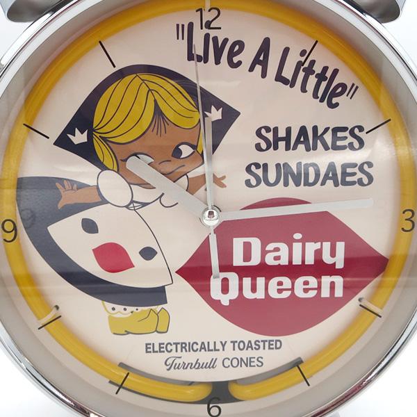 アラームクロック ネオンライト付き デイリー クイーン アメリカン