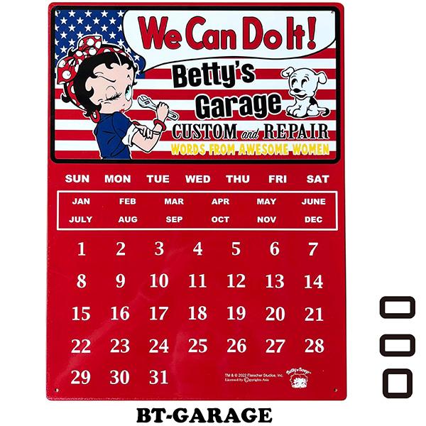 BETTY BOOP アメリカン メタル 万年カレンダー 壁掛け ベティ