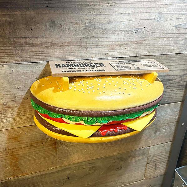 ハンバーガー シェルフ ラック 壁掛け シェルフ棚 壁に