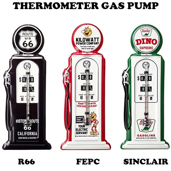 アメリカン サーモメーター 温度計 GAS PUMP ルート66 レディ