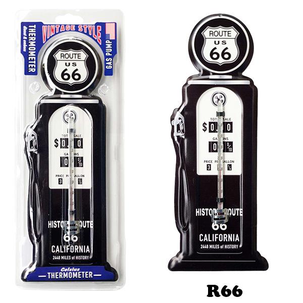 アメリカン サーモメーター 温度計 GAS PUMP ルート66 レディ