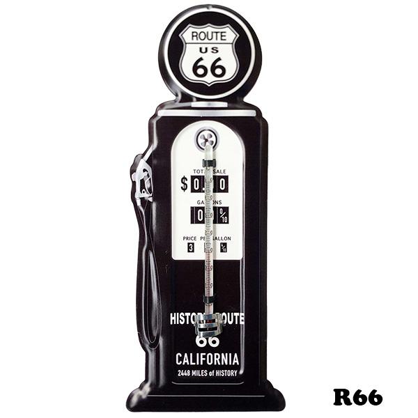アメリカン サーモメーター 温度計 GAS PUMP ルート66 レディ