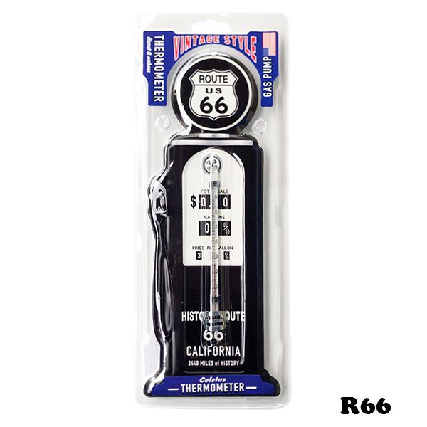 アメリカン サーモメーター 温度計 GAS PUMP ルート66 レディ