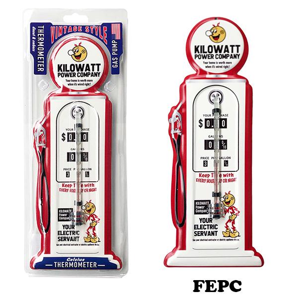 アメリカン サーモメーター 温度計 GAS PUMP ルート66 レディ
