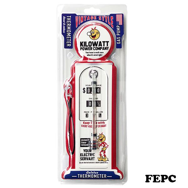 アメリカン サーモメーター 温度計 GAS PUMP ルート66 レディ
