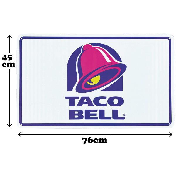 アメリカ製 タコベル 看板 U.S.A. ファストフード ショップ トラフィックサイン TACO BELL アメリカ雑貨 壁掛け おしゃれ｜funandfunny｜03