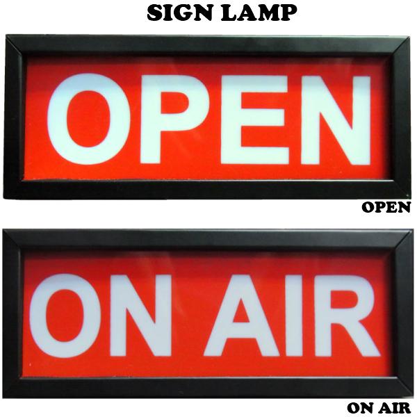 アメリカン サイン ランプOPEN  ON AIR 2タイプがあります。壁掛け用　卓上照明　デスクランプ　