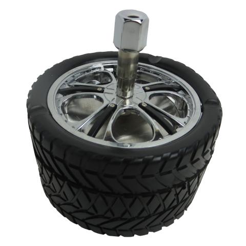 ユニークなタイヤの灰皿 フタ付き タイヤスピンアシュトレイ 蓋