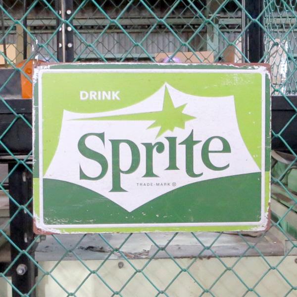 Coca Cola（コカコーラ） スプライト ブリキ看板 看板 エンボス メタル