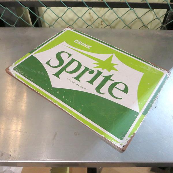 Coca Cola（コカコーラ） スプライト ブリキ看板 看板 エンボス メタル
