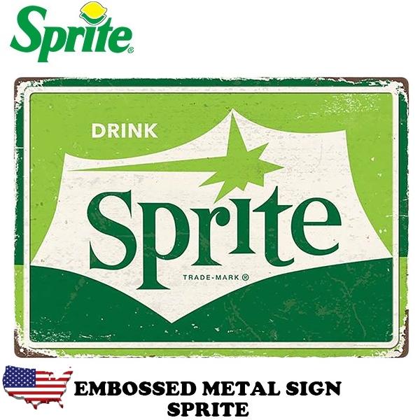 Coca Cola（コカコーラ） スプライト ブリキ看板 看板 エンボス メタル