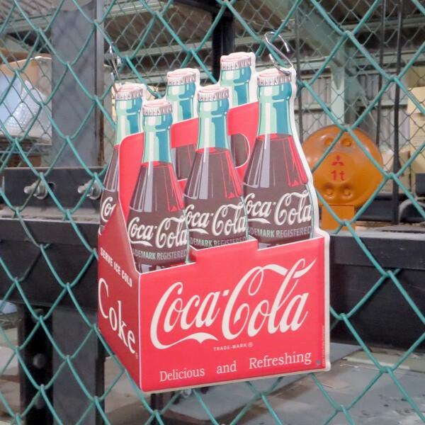 Coca Cola（コカコーラ） 看板 グッズ ブリキ看板 瓶 6本 ボドル