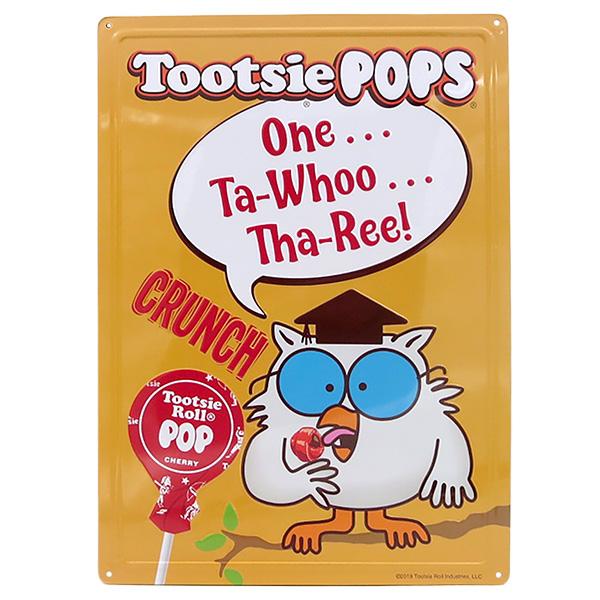 ブリキ看板 アメリカン トッツィーポップス TOOTSIE POPS CRUNCH