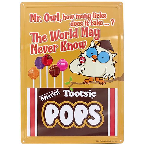 ブリキ看板 アメリカン トッツィーポップス TOOTSIE POPS The World