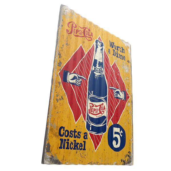 PEPSI（ペプシ） ブリキ看板 アメリカン アンティーク PEPSI - COLA