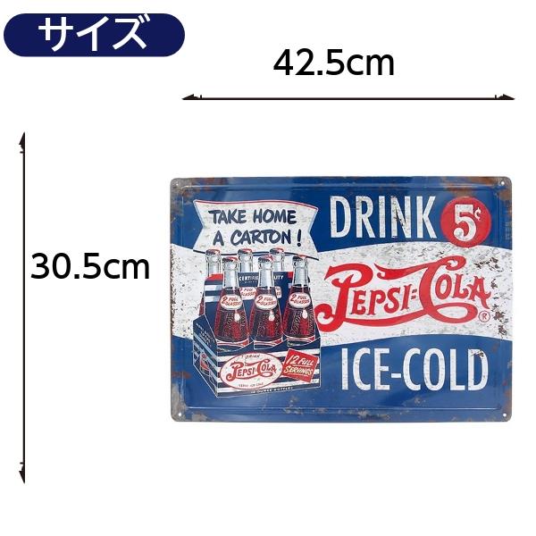 PEPSI（ペプシ） ペプシコーラグッズ ブリキ看板 アメリカン PEPSI
