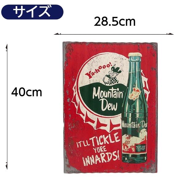 マウンテンデュー ブリキ看板 アメリカン MOUNTAIN DEW TICKLE INNARDS