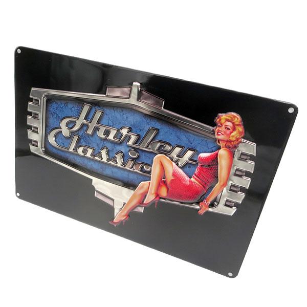 Harley Davidson（ハーレー・ダビッドソン） ブリキ看板 エンボス