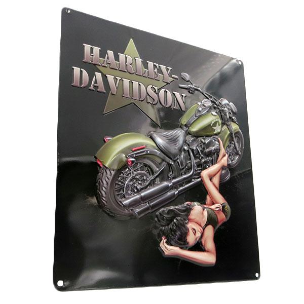 Harley Davidson（ハーレー・ダビッドソン） ブリキ看板 エンボス
