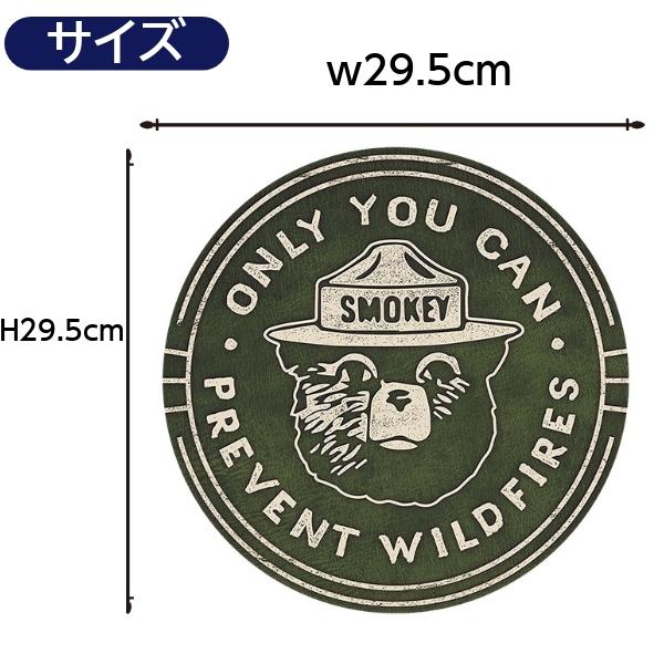 新品 アメリカ直輸入 スモーキーベア警告看板メタルサインアメリカ雑貨3