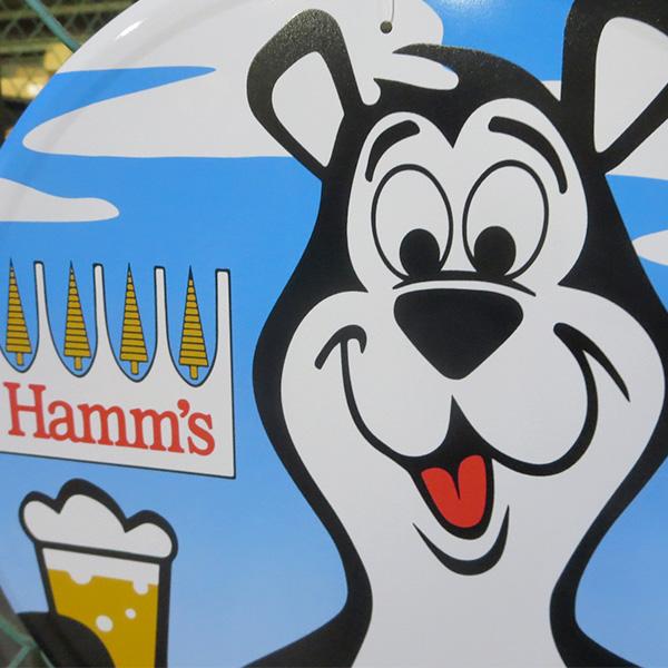 ハムズビール ブリキ看板 アメリカン 丸形 アメリカン雑貨 おしゃれ