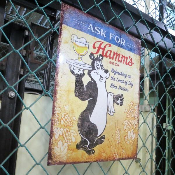 ハムズビール ブリキ看板 アメリカン ビール 看板 メタルサイン Hamm's