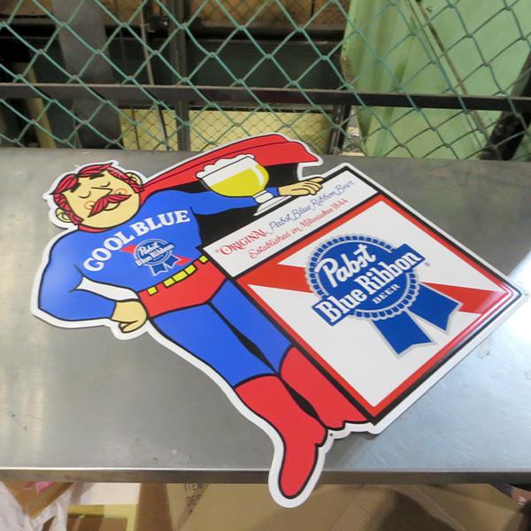 パブスト ビール 看板 アメリカン ブリキ看板 大型 ダイカット