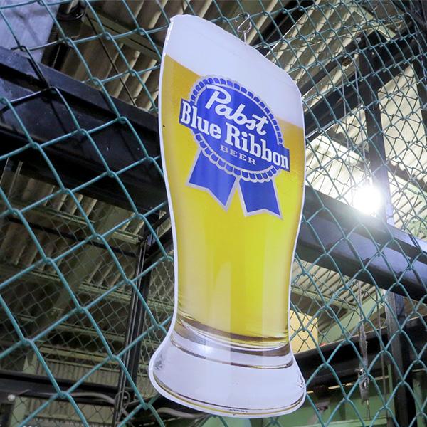 パブストビール ブリキ看板 大型 アメリカン アメリカン雑貨 おしゃれ ガレージ ダイカット エンボス メタルサイン Pabst Glass Blue Ribbon レトロ_5