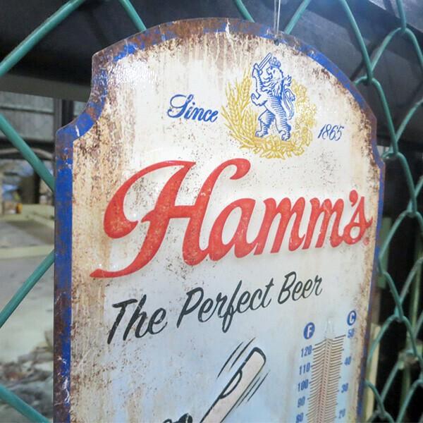 ハムズビール 温度計 アナログ ビール メタル サーモメーター