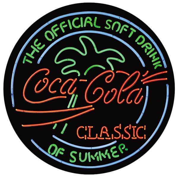 Coca Cola（コカコーラ） 看板 COCA COLA NEON ラウンド メタルサイン