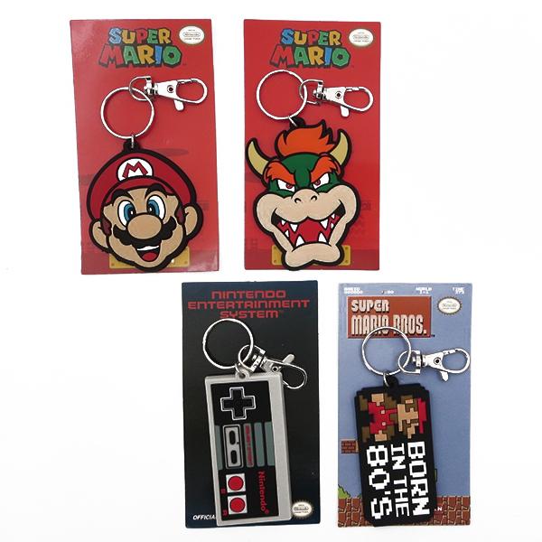 スーパーマリオ ラバーキーチェーン 4種アソートセット 約65mm