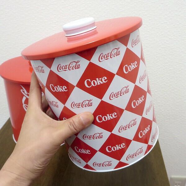 Coca Cola コカコーラ キャニスター 缶 2個セット 8.5インチ 丸