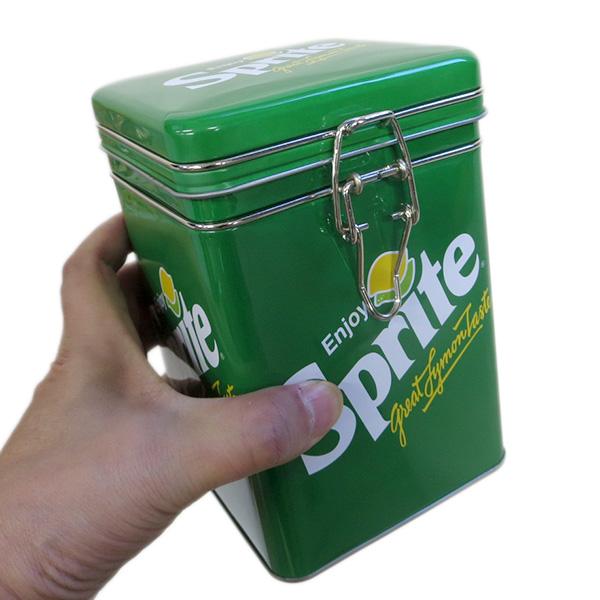 Coca Cola スプライト キャニスター缶 四角 保存容器 密閉