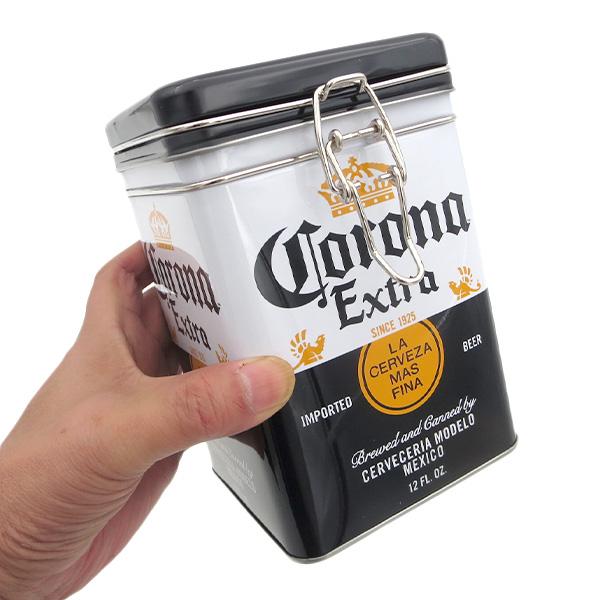 コロナビール 保存容器 キャニスター缶 四角コロナ ビール グッズ
