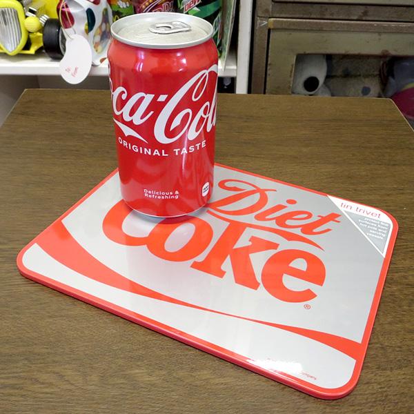 Coca Cola（コカコーラ） ダイエット 鍋敷き 鍋敷 ブリキ コルク 耐熱