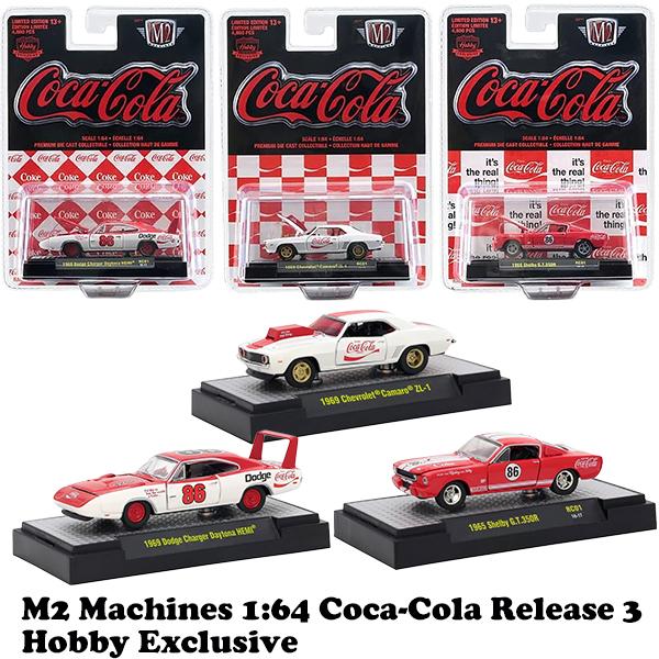 Coca Cola（コカコーラ） ミニカー 1/64 3台 セット M2 MACHINES COCA