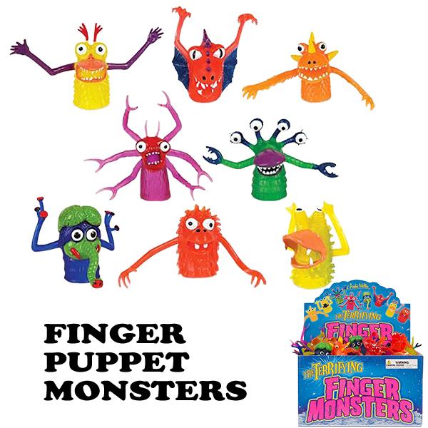 フィンガーパペット モンスター10個アソートセット 約H50ｍｍ おもちゃ 玩具 トイ パペット 宇宙人人形 映画 ホラー 面白雑貨 アメリカン雑貨