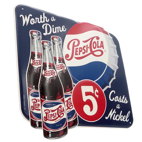PEPSI（ペプシ） ペプシコーラグッズ ブリキ看板 アメリカン PEPSI