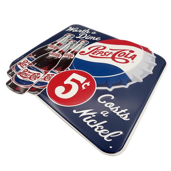 PEPSI（ペプシ） ペプシコーラグッズ ブリキ看板 アメリカン PEPSI