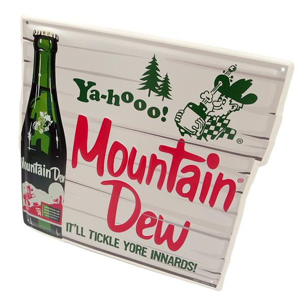 マウンテンデュー ブリキ看板 アメリカン MOUNTAIN DEW YA-HOOO