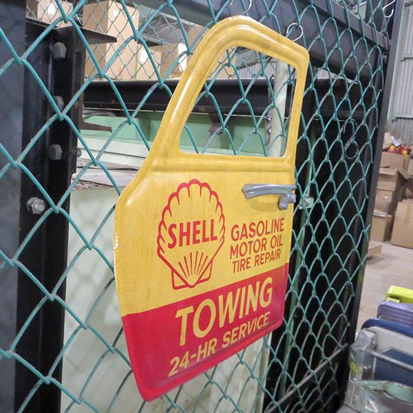 ブリキ看板 シェル トラックドア ガレージ アメリカン雑貨 インテリア 