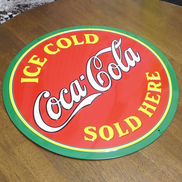 Coca Cola コカコーラ 看板 グッズ アメリカン雑貨 COKE SOLD HERE コカ・コーラ ブリキ看板 サインプレート アメリカ ...