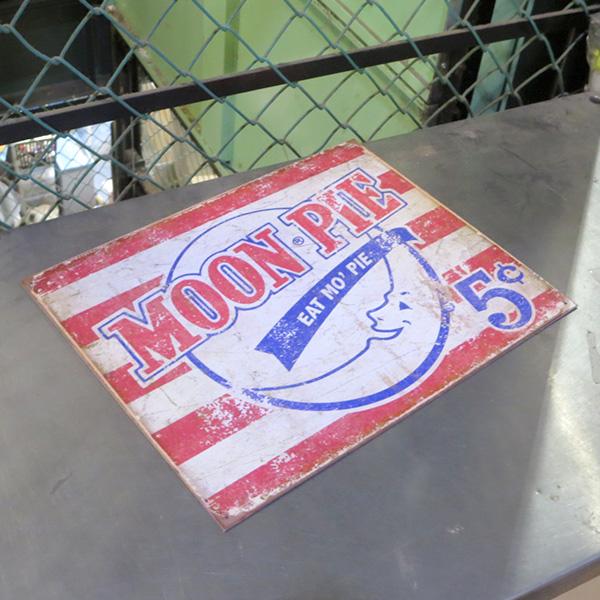 ムーンパイ ブリキ看板 アメリカン雑貨 メタルサイン MOON PIE AMERICA
